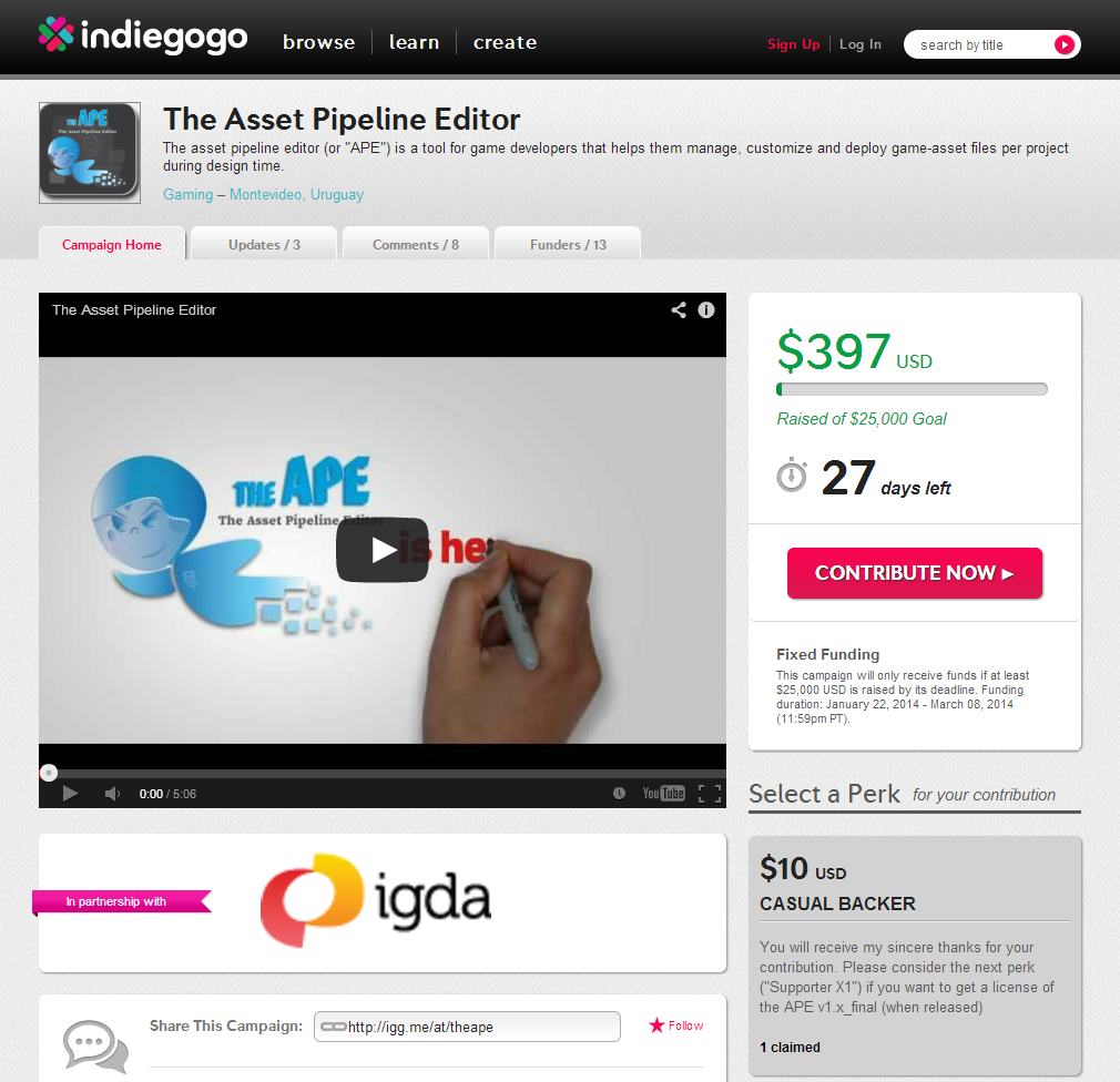 IndieGoGo Campaign