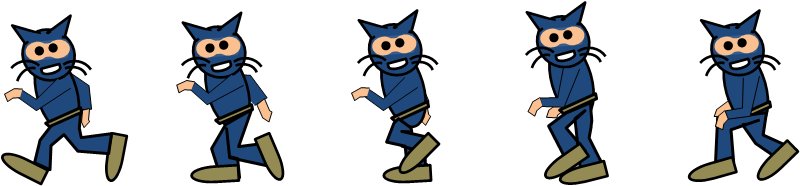 Ninja Cat Sprite Sheet