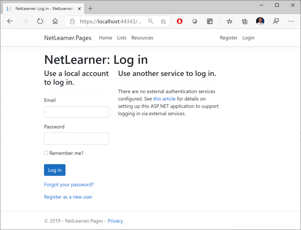 NetLearner: Log in