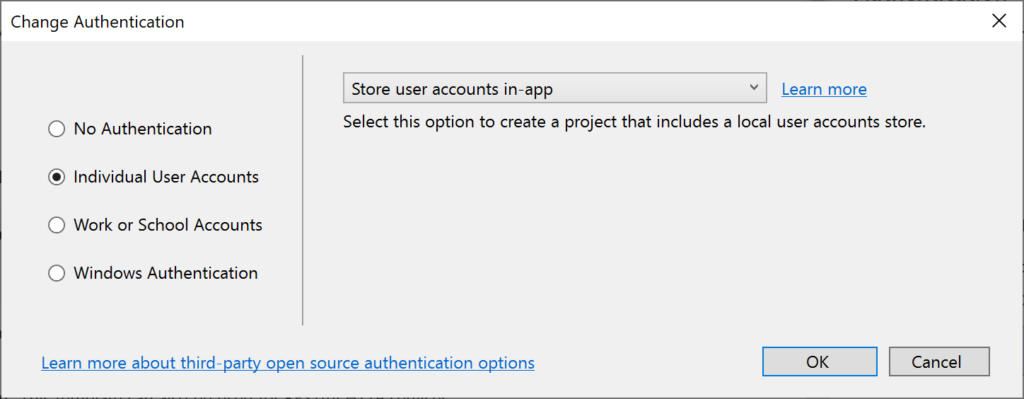  Select Authentication Type 
