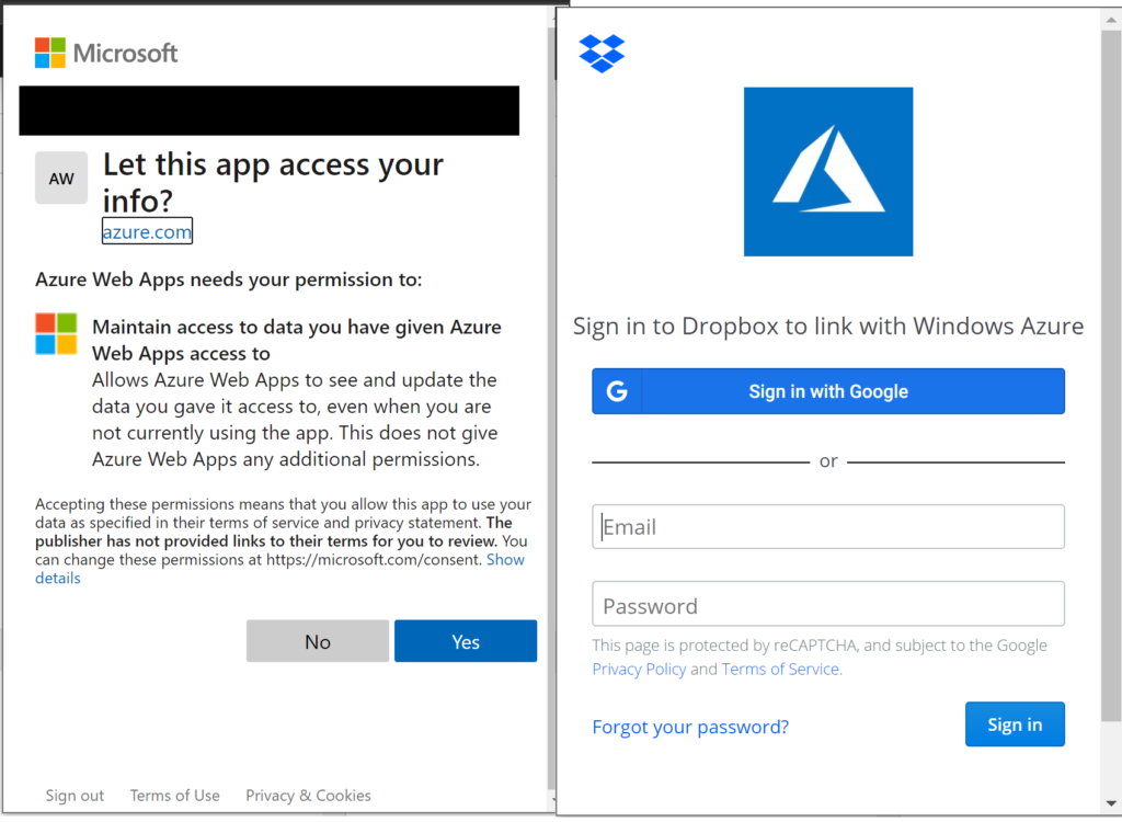  Authorize OneDrive/DropBox 