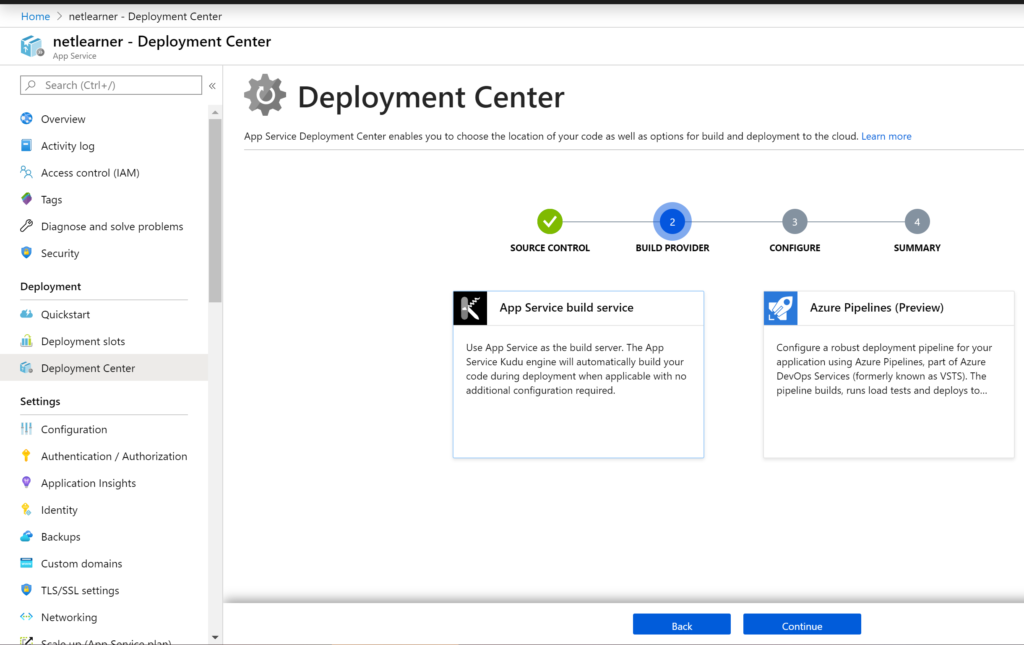  Azure Repos choices: Kudu or Pipelines? 